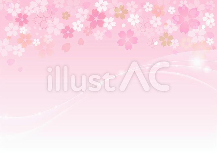桜素材296 春,桜,フレームのイラスト素材
