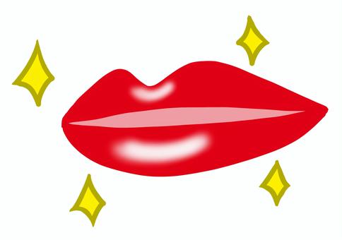つやつやリップ リップ,唇,口,女性,つや,艶,キラキラ,光り輝く,潤う,半開きのイラスト素材