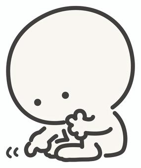 いじけるシンプルな人物02 いじけるシンプルな人物02 いじける,落ち込む,暗い,しゃがむ,人物,シンプル,かわいい,イラスト,素材のイラスト素材