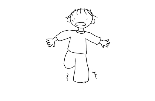 ズボンでつまずく つまずく,転ぶ,ズボン,危険,子ども,幼児,保育園,幼稚園,こども園のイラスト素材