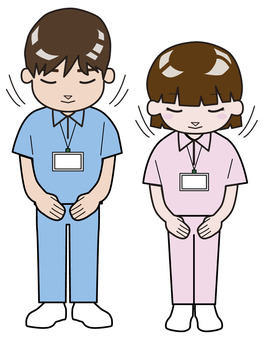 medical staff bowing, , JPG, PNG and AI