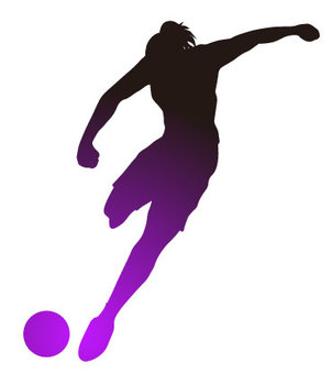 女子サッカーシルエット