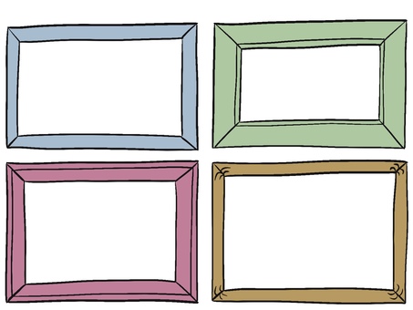 フレーム額縁　手書き フレーム,額,額縁,pop,手書き,ゆるイラストのイラスト素材