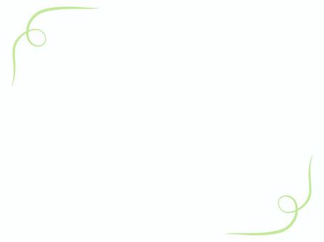 柔らかな緑の曲線ボーダーフレーム背景 フレーム,背景,飾り枠,コーナー,曲線,エレガント,緑,パステルカラー,淡い,手書き風のイラスト素材