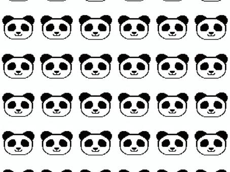 Panda (dot) background, panda, solder, animal, JPG