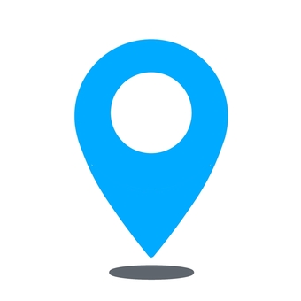 ピンポイント　アイコン　青　浮 ピンポイント,アイコン,青,マップピン,地図,目的地,所在地,現在地,シンプル,素材のイラスト素材