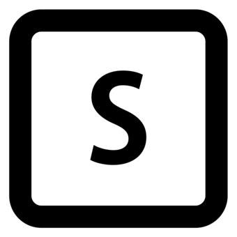 キーボード　S s,キーボード,キー,アイコン,操作,パソコンのイラスト素材