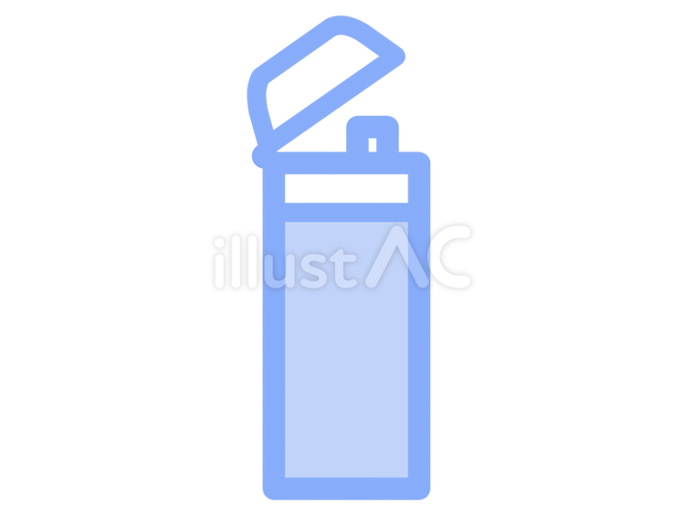 直飲みタイプの水筒（水） 水筒,熱中症,水分のイラスト素材