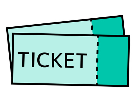 チケット・入場券・イベント予約や搭乗券 チケット,券,入場券,映画,イベント,コンサート,旅行,搭乗券,クーポン,割引券のイラスト素材