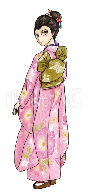 振り袖にふくら雀 カラーイラスト No 無料イラストなら イラストac 振り袖にふくら雀 カラーイラスト No 無料イラストなら イラストac