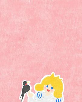 王子様とツバメちゃん♪ かわいい,ツバメ,鳥,動物,生き物,王子様,プリンス,にこにこ,笑顔,笑うのイラスト素材