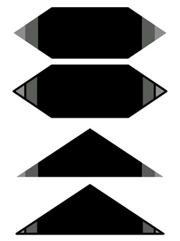 六角形と三角形のシックなフレームセット 六角形,三角形,フレーム,背景,幾何学模様,横長,タイトル,ロゴ,シック,かっこいいのイラスト素材