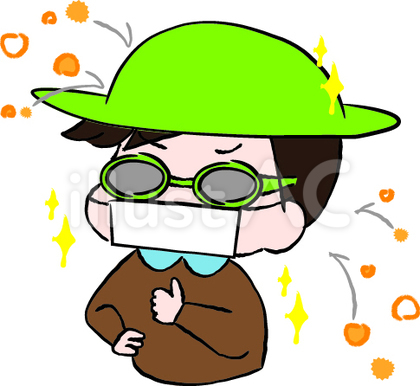 花粉症対策バッチリな男の子