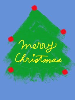 Illustration, christmas, merry christmas, fir tree, 