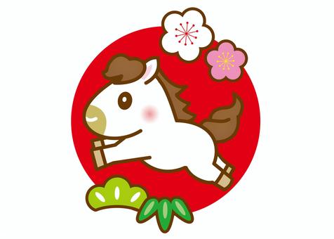 午年年賀状素材1