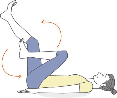 Hip joint/trunk stretch, , JPG and PNG