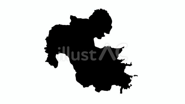 大分県地図のシルエット 大分県,シルエット,地図のイラスト素材