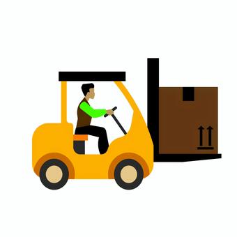 乗り物 018 乗り物 018 フォークリフト,乗り物,運転,倉庫,荷物,作業,物流,工場,運搬,労働のイラスト素材