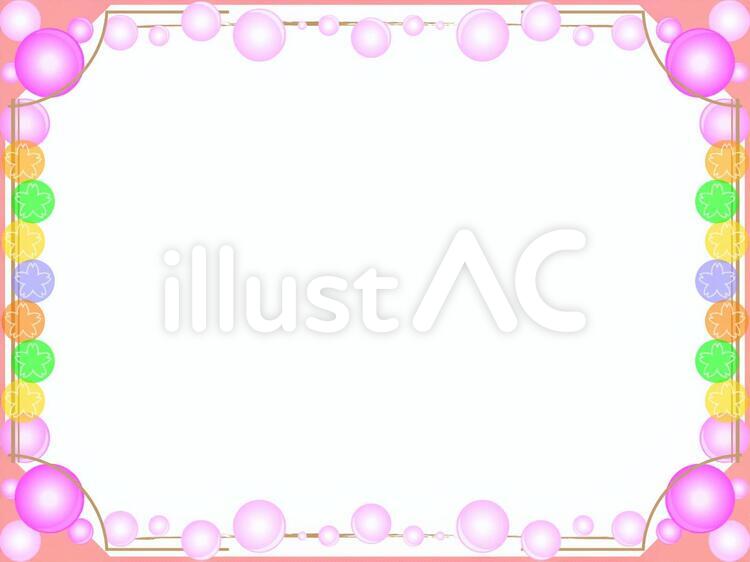 桜フレーム08 フレーム枠,メッセージボード,余白のイラスト素材