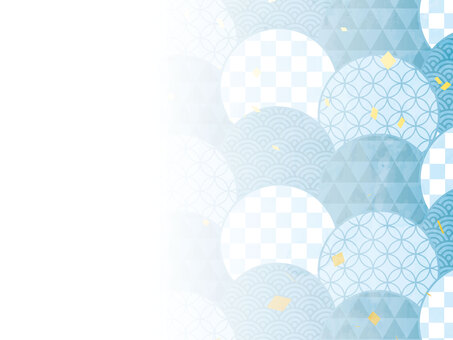 正月和風フレーム年賀状 年賀状,和柄,和風,正月,可愛い,美しい,ベクター,紙吹雪,パーティー,お祝いのイラスト素材