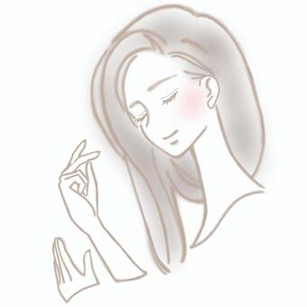 ぐっすり眠る大人女子　シンプル 寝る,眠る,おやすみ,ぐっすり,安眠,睡眠,規則正しい,ライフスタイル,女性,美人のイラスト素材