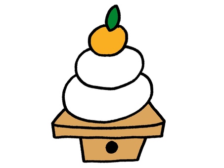 1月のカレンダー挿絵（月なし） 1月,鏡餅,正月,カレンダー,暦,月,年間,スケジュール,季節,冬のイラスト素材