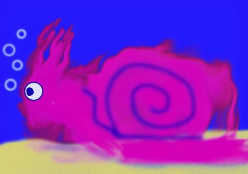 水中遊泳 カタツムリ,ピンク,背景,壁紙,アイコンのイラスト素材