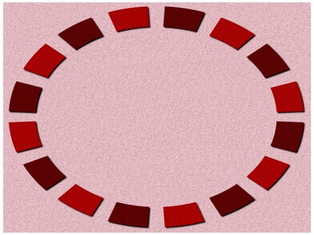 三崩し模様のフレ−ム　楕円形　赤 三崩し模様,フレーム,ポストカード,メッセージカード,柄,パターン,和風,和柄,縁起,めでたいのイラスト素材