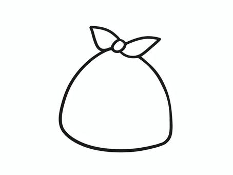 Illustration, simple, garbage bag, line drawing, 