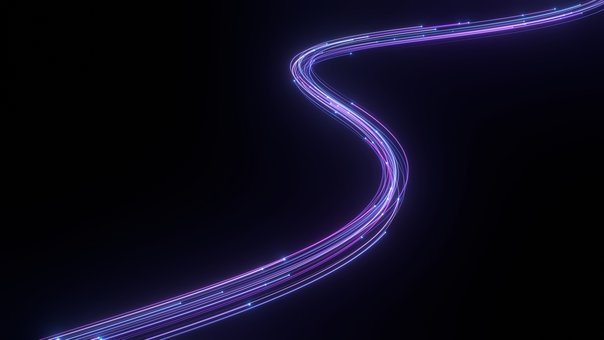 紫の光線が波打つエフェクト背景2 曲線,背景,ウェーブ,光線,レーザー,抽象的,ビジネス,壁紙,スライド,暗闇のイラスト素材