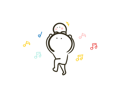 子守りをする棒人間のイラスト 棒人間,人間,ポーズ,全身,子守り,子育て,面倒,お世話,遊ぶ,あやすのイラスト素材