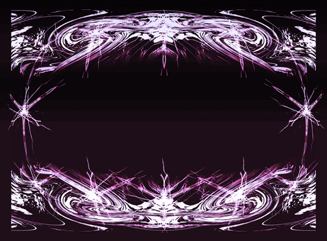 黒背景に白と紫の柄の豪華なゴス調フレーム ゴシック,ゴージャス,白,紫,黒,壁紙,背景,テクスチャ,デザイン,飾りのイラスト素材