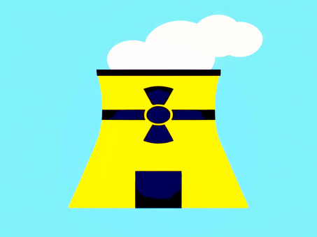 原子力発電所のグラフィックアイコン素材 原子力,発電所,原子炉,グラフィック,アイコン,モチーフ,デフォルメ,デザイン,画像,シンボルのイラスト素材