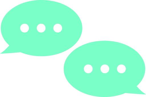 吹き出しチャットアイコン14 チャット,アイコン,吹き出し,セリフ,コミュニケーション,会話,話す,言う,呟く,snsのイラスト素材