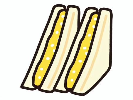 ふわふわ卵サンド 卵,サンドウィッチ,サンドイッチ,食パン,食事,食べ物,グルメ,朝食,昼食,間食のイラスト素材