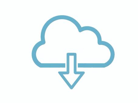 ネット上に保管するクラウド(雲)アイコン クラウド,雲,保管,データ,アクセス,パソコン,スマートフォン,ストレージ,クラウドサービス,印のイラスト素材