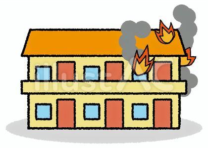 建物05_01(二階建てアパート・火事)