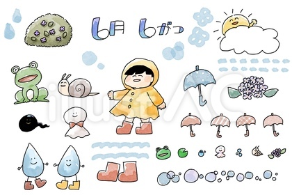6月のおたよりカットイラスト カラー