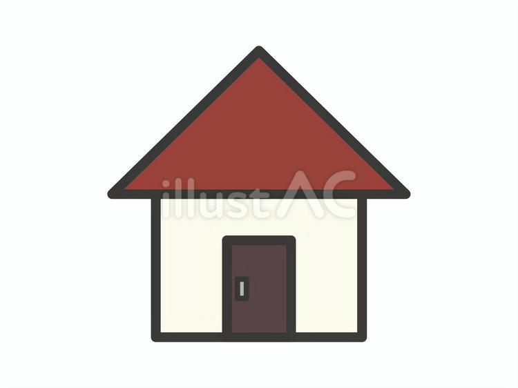 シンプルな家01 家,屋根,アイコンのイラスト素材