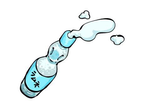 ラムネのイラスト ラムネ,飲み物,炭酸飲料,溢れる,夏のイラスト素材