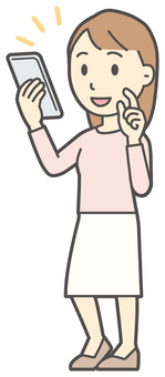  ロングヘア女性-095-全身