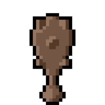 棍棒（ドット絵） 棍棒,武器,武具,ドット,絵,ゲーム,ピクセルアート,レトロ,rpg,ロープレのイラスト素材