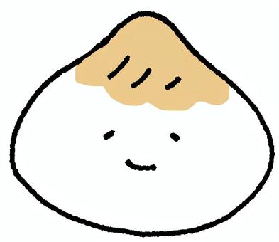 点心くん1 中華まん,肉まん,豚まん,あんまん,中華,食べ物,点心,飲茶,饅頭,おやつのイラスト素材