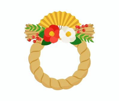 しめ縄,フラットイラスト