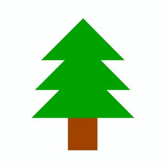 シンプルなクリスマスツリー ツリー,木,もみの木,クリスマス,冬,植物,森,自然,葉,緑のイラスト素材