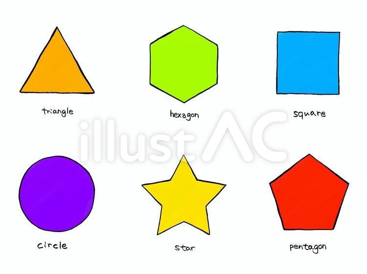 カラフル図形 図形,算数,数学のイラスト素材