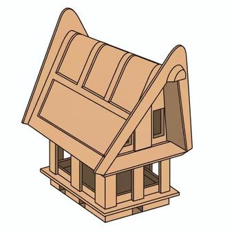 家形埴輪 家形埴輪 古墳時代,家形埴輪,埴輪,家屋,屋根,窓,柱,土器,歴史,考古学のイラスト素材