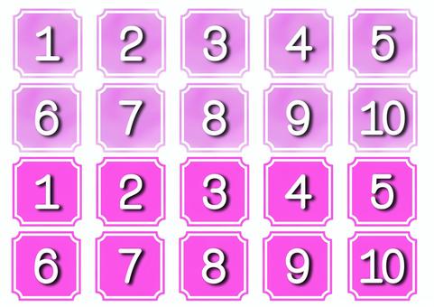 数字1−10 数字1−10 ビジネス,数字,水彩,ポイント,ピンク,桃色のイラスト素材