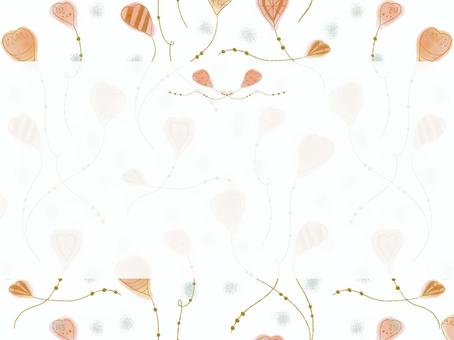 ハートの風船 ハート,風船,ボタニカル,手描き,水彩,ピンク,メッセージカード,背景,パステルカラーのイラスト素材