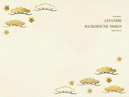 新年賀卡金松日本背景93 新年賀卡金松日本背景93